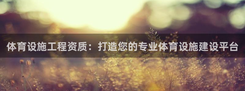 意昂4官网：体育设施工程资质：打造您的专业体育设施建